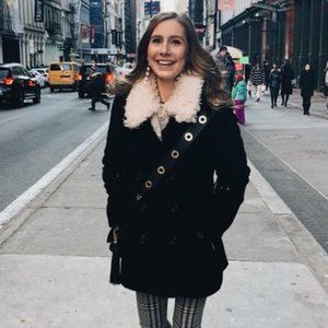 Topshop furry bomber jacket